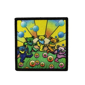 Grateful Dead Bears Utopia Patch Rock Band Music Embroidered Iron On Applique