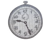 ID 3211B Pocket Watch Patch Old Wind Up Time Watch Embroidered Iron On Applique