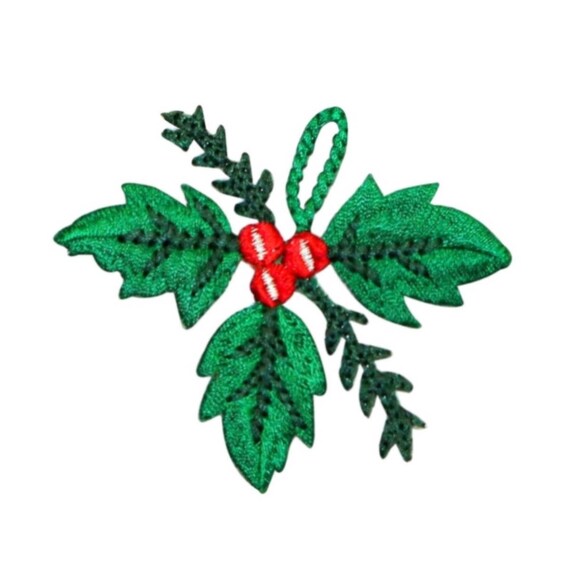 ID 8090 Mistletoe Hanging Patch Christmas Kiss Decor Embroidered Ironon  Applique - Etsy