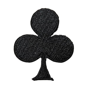 ID 8609 écusson de costume de club noir poker poker brodé fer sur appliqué