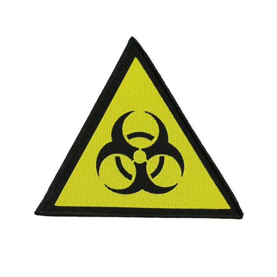Biohazard Symbol Embroidered Patch - Iron-On/Sew-On - Toxic Warning - Made In USA