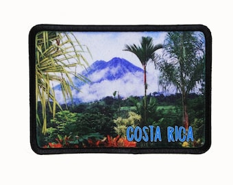 Costa Rica Rainforest Patch Jungle Travel Dye Sublimation Iron On Applique