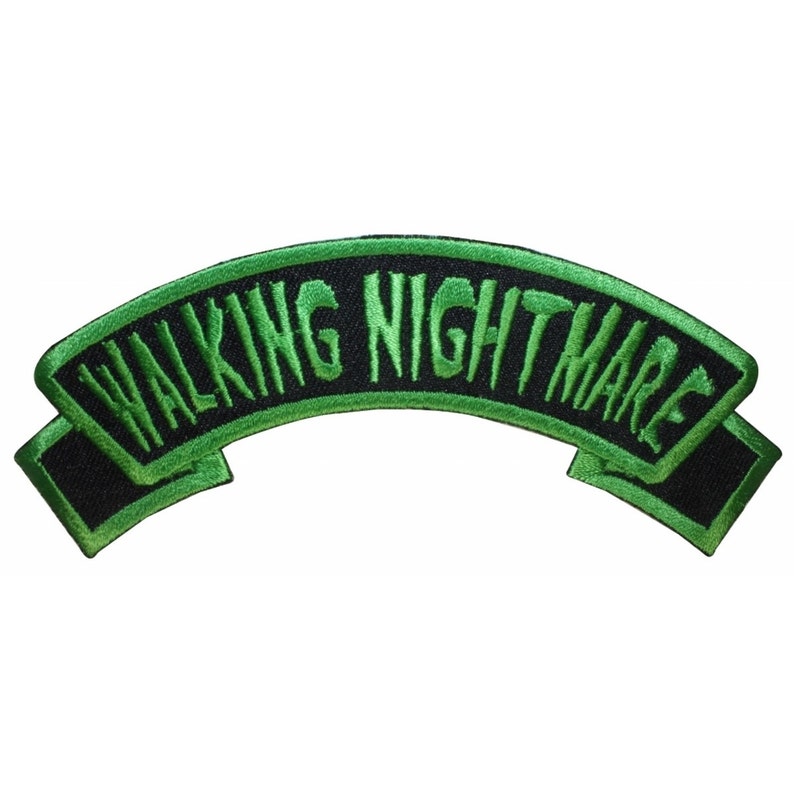 Walking Nightmare Name Tag Patch Zombie Kreepsville Etsy