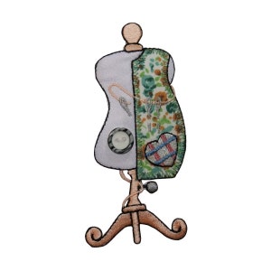 ID 7559 Mannequin Torso Vest Patch Sewing Tailor Embroidered Iron On Applique