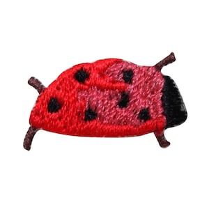 ID 1249 Lot of 3 Tiny Ladybug Patch Bug Insect Spot Embroidered Iron On Applique