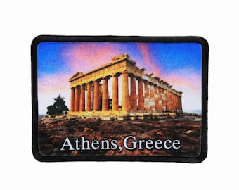 Athens Greece Landmark Patch Temple Travel Dye Sublimation Iron On Applique