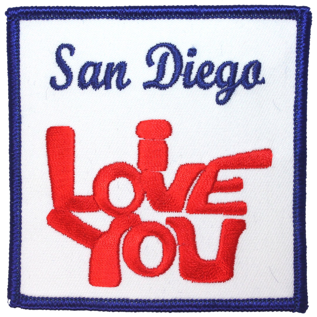 San Diego I Love You Patch California Site Travel Embroidered Iron on