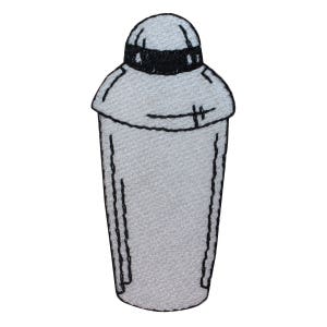 ID 1948 Cocktail Shaker Patch Martini Mixer Drink Embroidered Iron On Applique