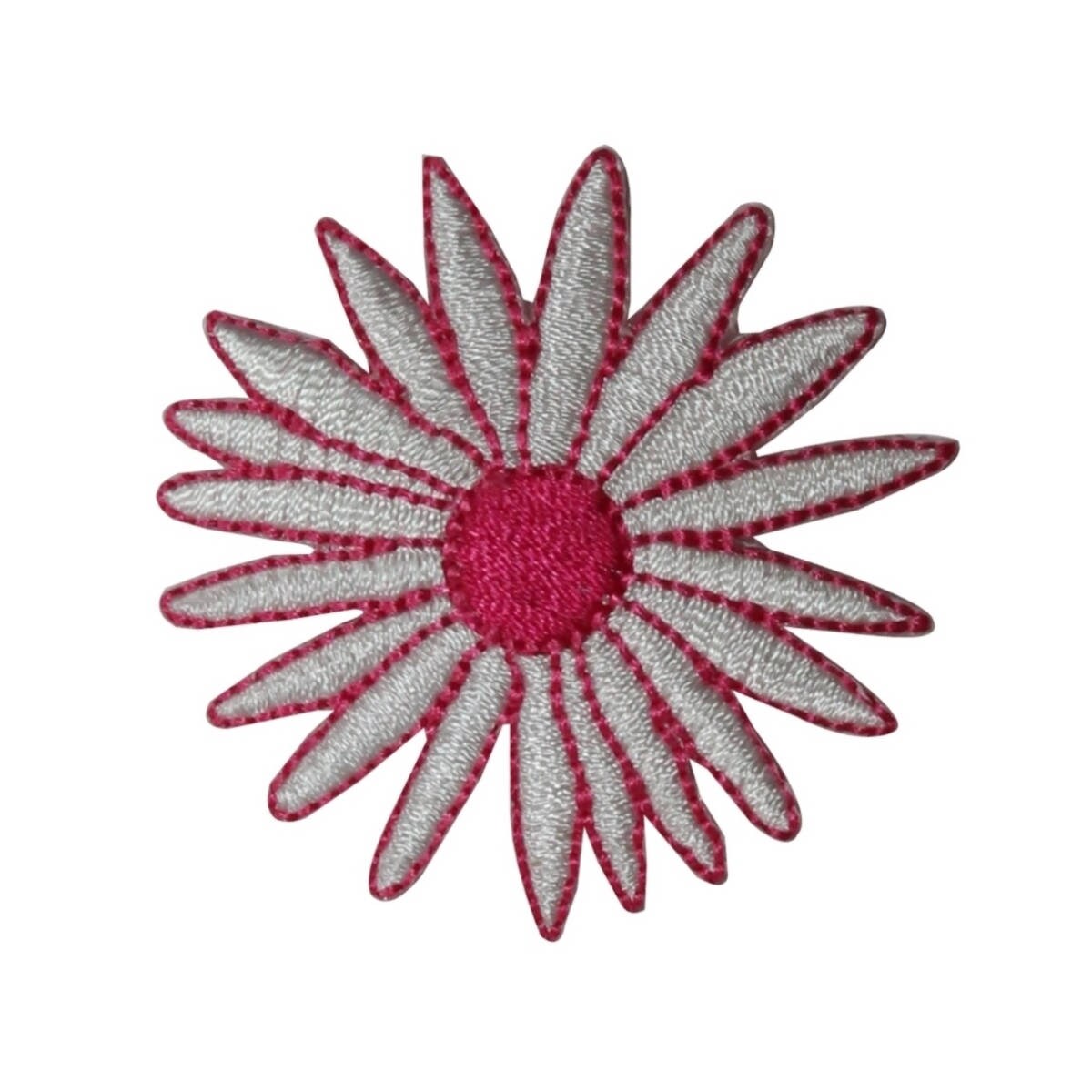 *Daisy*様 ID 6306 Pink Daisy Flower Patch Blossom Garden Head Embroidered