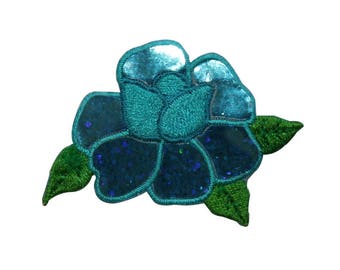 ID 6612 Shiny Blue Flower Blossom Patch Garden Plant