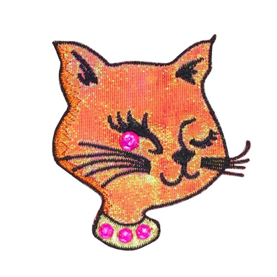 Iron on Fancy Cat Patch Iron on Fancy Cat Patch
