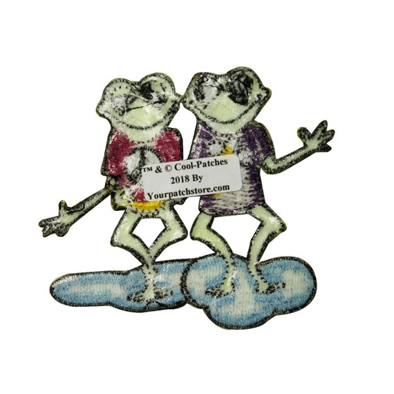 Smiling Frog Iron-On Patch By Kalan Peace Happy New