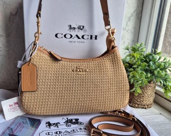 Coach Mini Hobo Shoulder Bag 6266 – Black Jacquard Signature