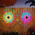 Solar Garden Lights Outdoor, Mandala Shadow Projection Lamp, Waterproof Decorative Landscape Lighting for Backyard Patio, Boho Garden Decor
