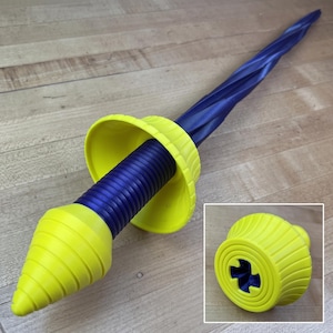 Retractable Fantasy Sword Toy STL, Mechanical Cosplay Prop 3D Print File