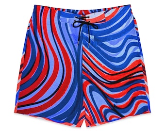 Pantaloncini da bagno da uomo Wave Rider / Pantaloncini da bagno artistici / Fantasia Fran Fayer