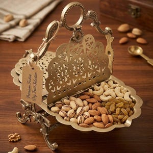 Antique Brass Biscuit Warmer, Vintage Shell Design Serving Dish, Victorian Tableware