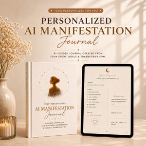Personalized AI Manifestation Journal | Custom Self-Growth, Healing (Digital PDF)