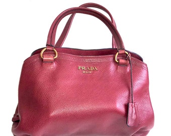 Prada Leather Bag, Elegant Large Vintage Business Bag - Rare