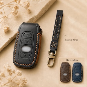 Leder-Schlüsselabdeckung für Subaru Outback Forester Crosstrek WRX Legancy BRZ, 3/4-Tasten-Smart-Key-Fob-Fall, Leder-Autoschlüsselhalter