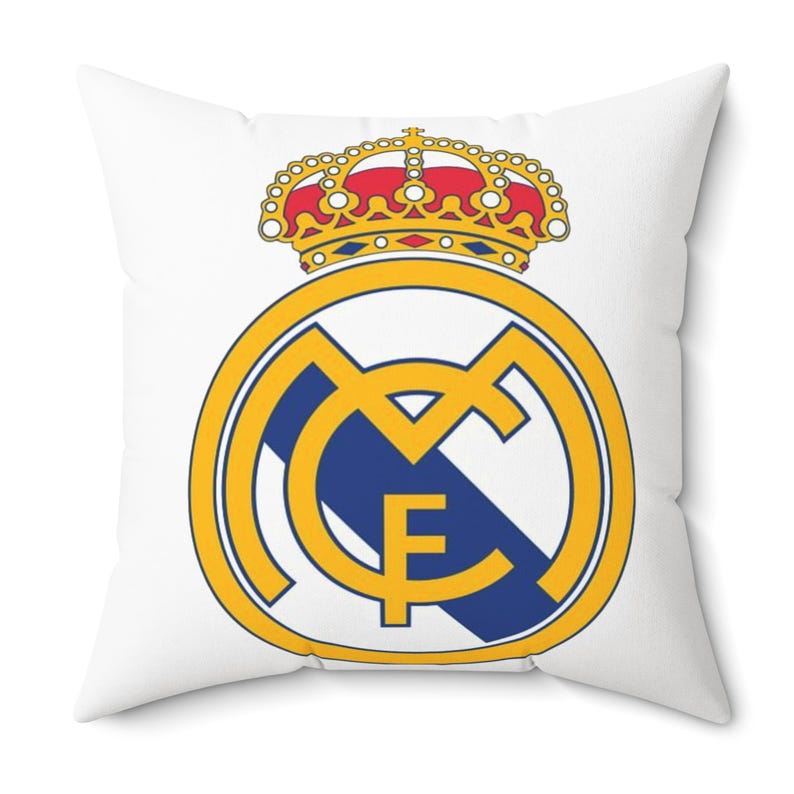 Real Madrid Wappen-Kissen | Quadratischer Polyester-Kissenbezug, Kissen mit Fußballvereinslogo Bild 7