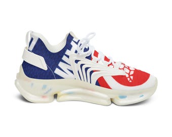Red White Blue Star Mesh Sneakers | dream and smile animation