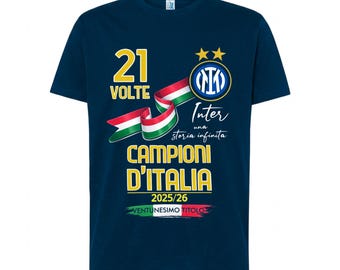 Inter Mailand T-Shirt zum Gewinn des italienischen Meistertitels 2025/26 – T-Shirt zur Feier des 21. Scudetto