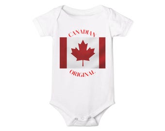 Canadian Flag Infant One Piece | 'Canadian Original' Baby Bodysuit