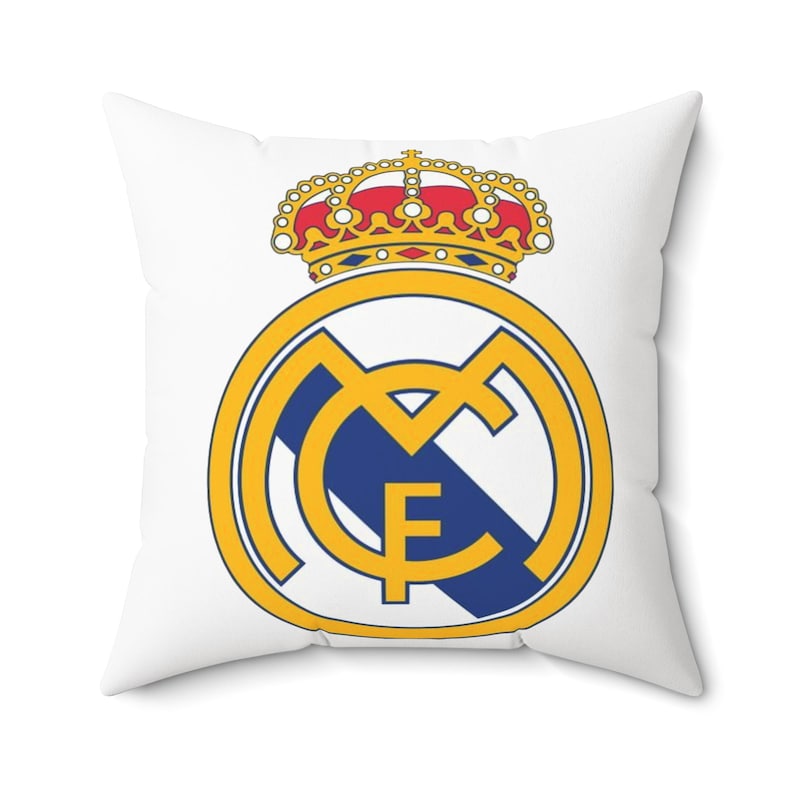 Real Madrid Wappen-Kissen | Quadratischer Polyester-Kissenbezug, Kissen mit Fußballvereinslogo Bild 6