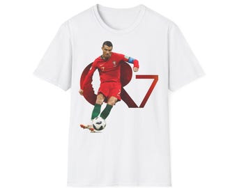 Cristiano Ronaldo CR7 T-Shirt | Unisex Football T-Shirt | Gift for Football Fans and Lovers | Fan Art Sportswear | GOAT Jersey