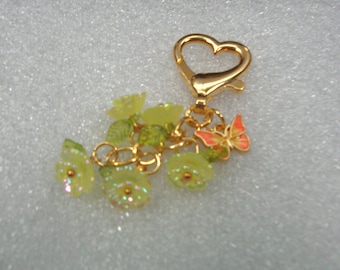 Sakura Glow Heart Handbag Charm (Japanese-Inspired)