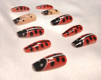 Ladybug Press-On Nails