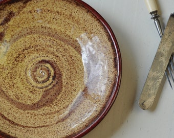 Swirlly Red and Yellow Decorative Plate