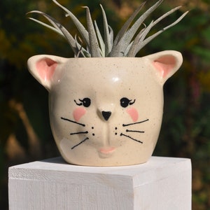 Ceramic kitty planter image 1