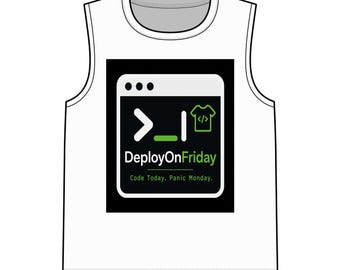 DeployOnFriday Tank | Utvecklarhumor, Terminalkommandotröja