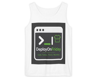 DeployOnFriday Linne | Utvecklarhumor, Kodterminalgrafik