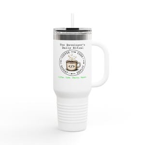 Kaffee-Code-Bereitstellungs-Wiederholung 116 Unzen | Lustiges Programmierer Geschenk | Programmierer Reisebecher | SRE DevOps IT