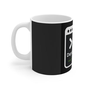 Tasse DeployOnFriday | Code du terminal de développeur, « Code aujourd'hui, panique lundi » image 2