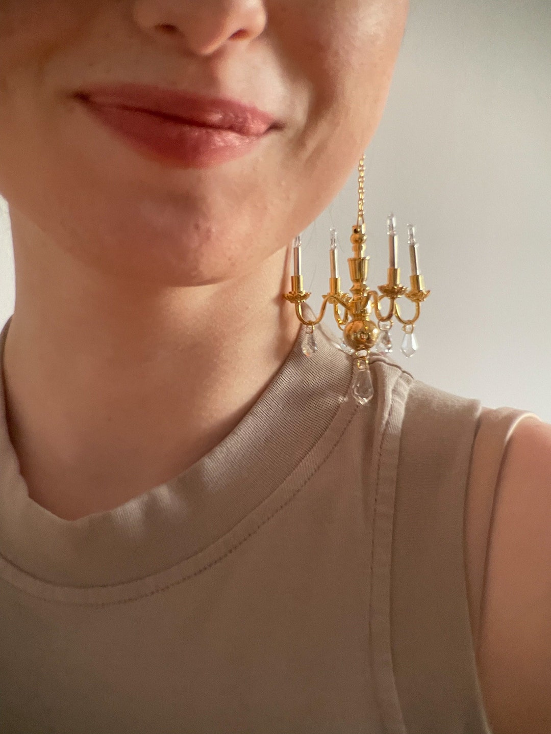 Chandelier Statement Earrings in Gold (non-lighting)