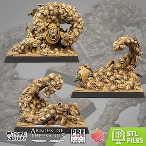 Sand Beetles Re Funerari Miniatura, 32mm Resina Wargame Tabletop, Miniatura Fantasy GDR da Dipingere, Regalo
