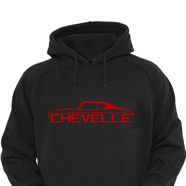 Red Chevelle Pullover Hoodie - Black Hoodie - Chevelle SS Hoodie - Chevelle 1969 Hoodie - Chevelle 1968 Hoodie - Birthday Gift