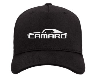 WHITE Camaro Baseball Cap, Muscle Car Hat, Classic Camaro Cap