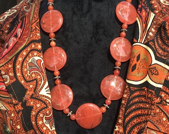 Cherry Quartz necklace  -The Elegance of Jewelry