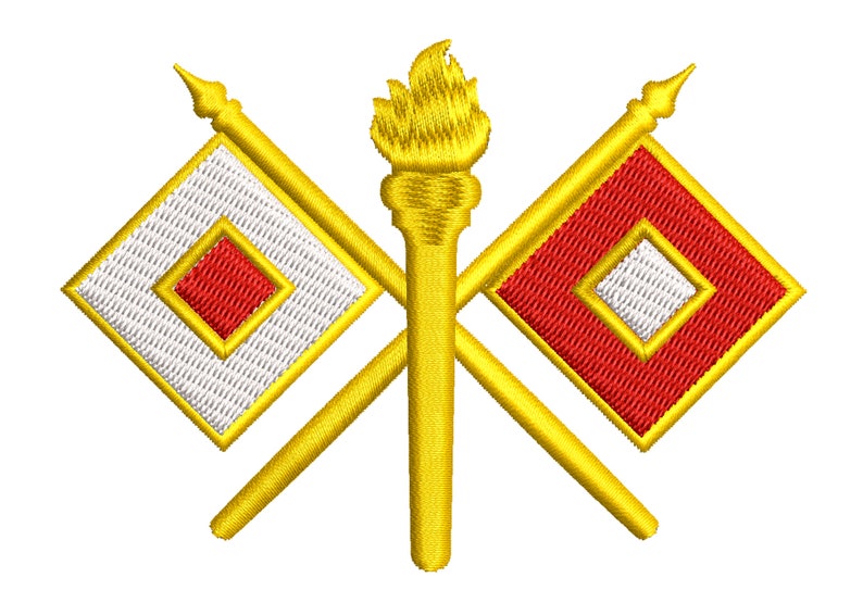 US Army Signal Corps Insignia Embroidery Design Instant Download Sewing 