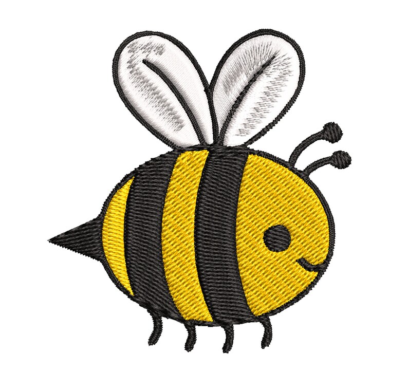 Bumble Bee Dave Machine Embroidery Design in 2 Sizes Instant Etsy