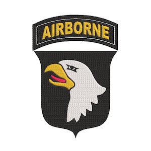 US Army 101st Airborne Embroidery Design in 3 Sizes - Instant Download