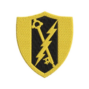 US Army Electronic Warfare Insignia Embroidery Design in 3 Sizes - Instant Download