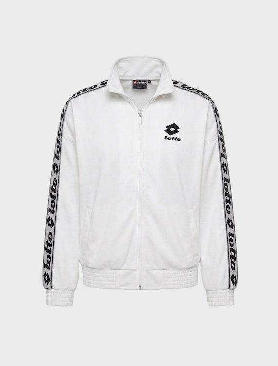 Lotto, Vintage 90s LOTTO "Tennis Italiano" Track Jacket - White/Navy, Size XL