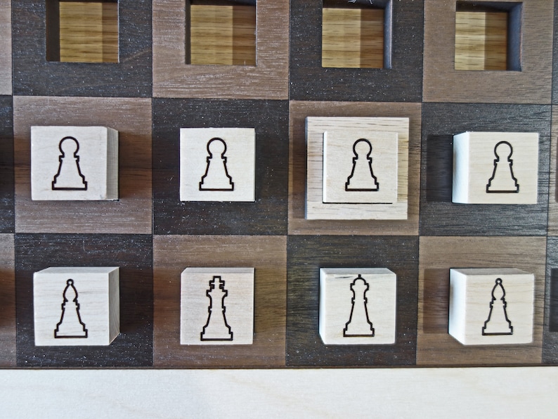 Wall Hanging Chess Board Game Unique Gift Ideas Vertical Etsy