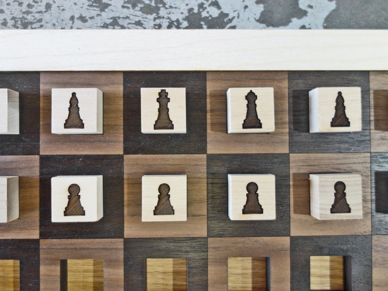 Wall Hanging Chess Board Game Unique Gift Ideas Vertical Etsy